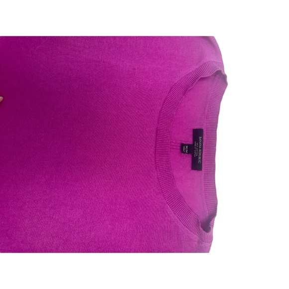 Banana Republic Linen Pink Pullover Crew Neck Sweater Size M - Picture 7 of 10